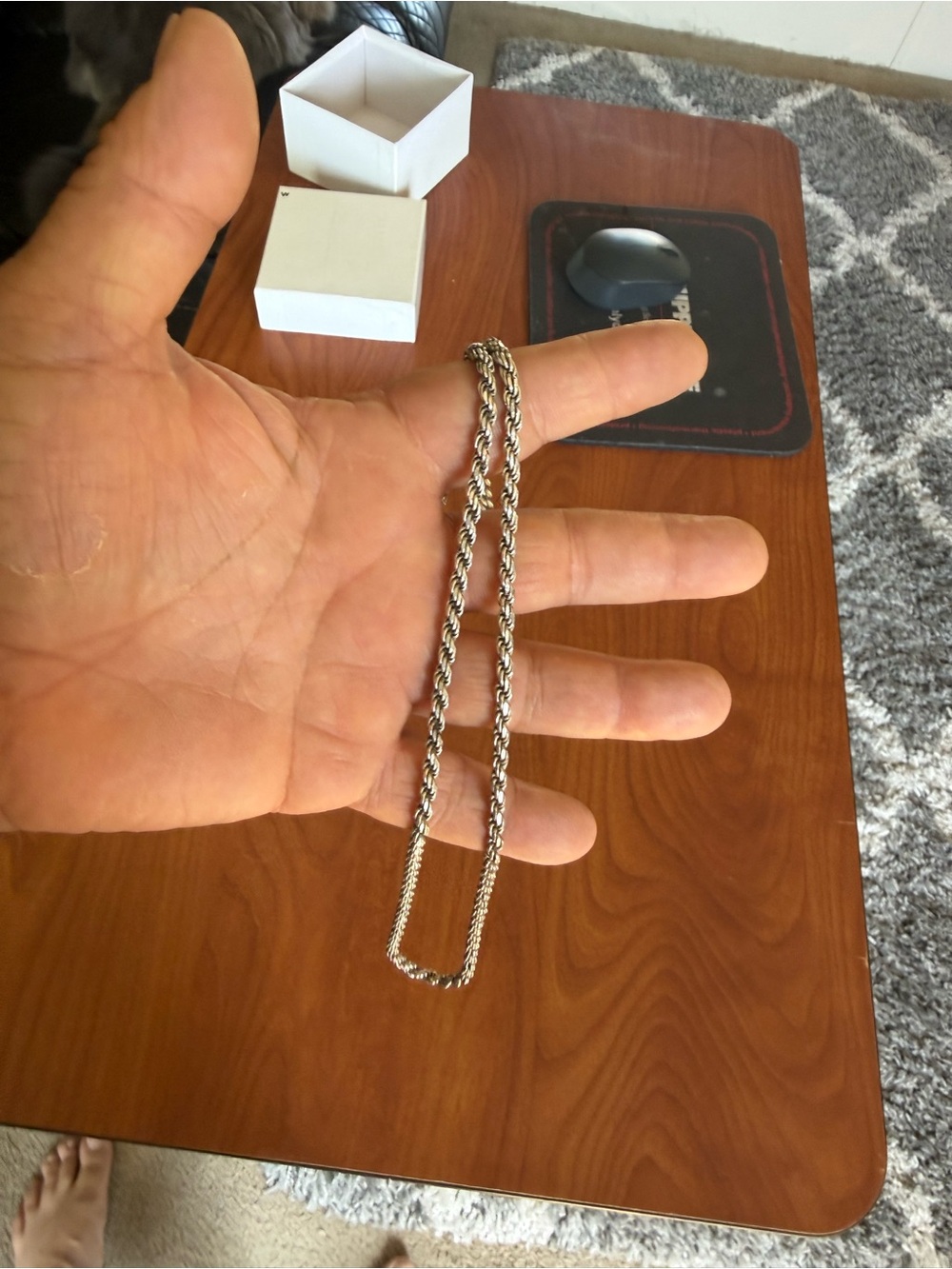 Silver Rope Necklace - Picture 3 of 4